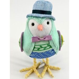 Target Spritz Bird Stormy 2020 Mint Green Sun Hat Bow Tie Figurine Easter Spring